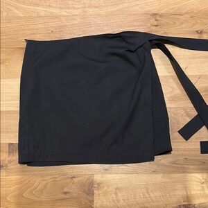 Theory Black Mini Wrap Skirt